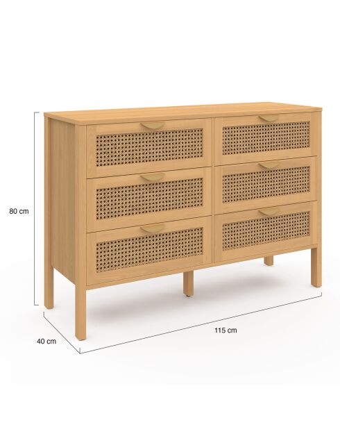 Commode Eve bois - 115x40 x 80 cm