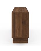 Buffet Yumi 4 portes noyer - 160x40x75 cm