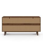 Buffet Yumi 4 portes noyer - 160x40x75 cm