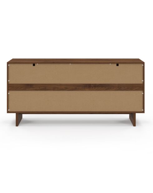 Buffet Yumi 4 portes noyer - 160x40x75 cm