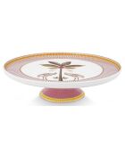 Mini plat à cake en Porcelaine La Majorelle rose - D.21cm