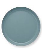 Plateau rond émaillé bleu - D.40 cm