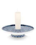 Kyoto Festival Kerzenhalter aus blauem Porzellan, 14 cm