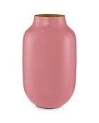 Vase métal ovale Blushing Birds rose -D.30 cm