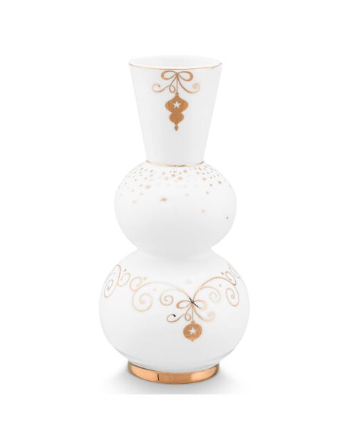 Vase rond en Porcelaine Royal Winter White - 7.5x15.7x7.5 cm