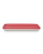 Plat rectangulaire en Porcelaine Star rose - 27x12x1.5cm