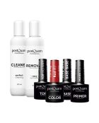 Rotes semipermanentes Maniküre-Set