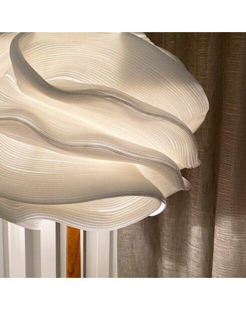 Lampe à poser abat-jour Zipper beige - D.45xH.94 cm