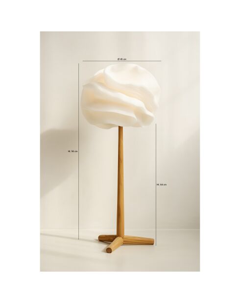 Lampe à poser abat-jour Zipper beige - D.45xH.94 cm