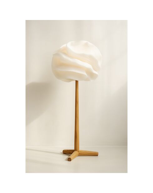 Lampe à poser abat-jour Zipper beige - D.45xH.94 cm