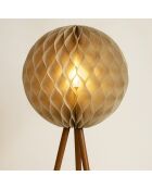 Lampadaire abat-jour kaki - D.45xH.163 cm