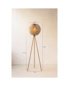 Lampadaire abat-jour kaki - D.45xH.163 cm