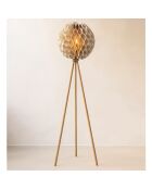 Lampadaire abat-jour kaki - D.45xH.163 cm