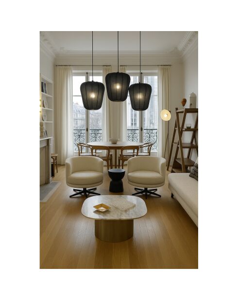 Suspension Alba noire - D.35xH.39 cm