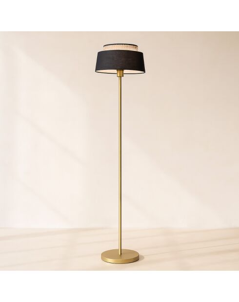Lampadaire Avero noir/doré - D.32x150 cm