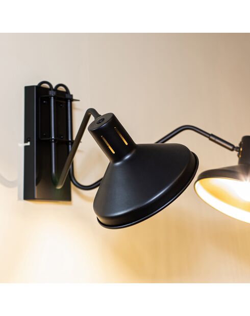 Applique double Snake noir/doré - 65x44x28 cm