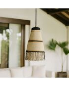 Suspension en Jonc de Mer fait main Tobago naturelle - 22x40 cm