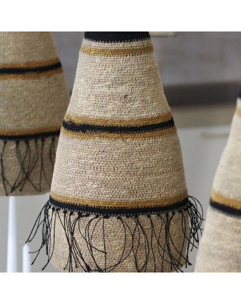 Suspension en Jonc de Mer fait main Tobago naturelle - 22x40 cm