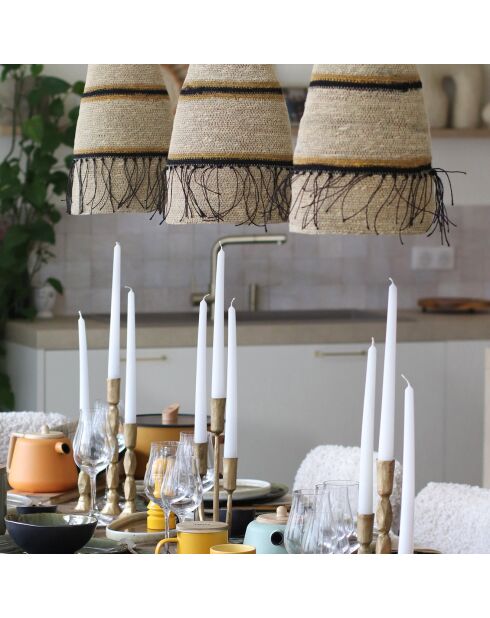 Suspension en Jonc de Mer fait main Tobago naturelle - 22x40 cm