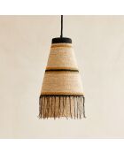 Suspension en Jonc de Mer fait main Tobago naturelle - 22x40 cm