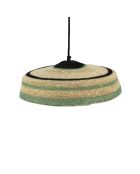 Suspension en Jonc de Mer fait main Trinidad naturel/vert -  45x13 cm