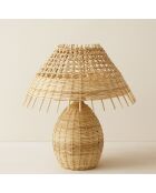 Lampe à poser en Rotin tréssé main Joyce naturelle - 40x44 cm