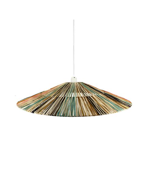 Suspension en Raphia fait main Jolo multicolore - D.70x12 cm