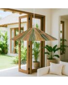 Suspension en Raphia fait main Jolo multicolore - D.70x12 cm
