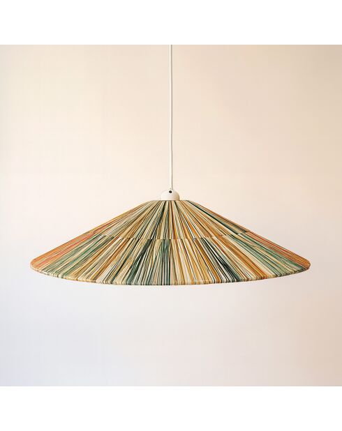 Suspension en Raphia fait main Jolo multicolore - D.70x12 cm
