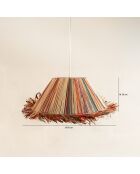 Suspension en Raphia avec franges Jolo multicolore - D.60x20 cm