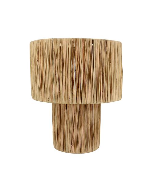 Lampe à poser en Raphia fait main El Nido naturelle - D.30xH.35 cm