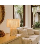 Lampe à poser en Raphia fait main El Nido naturelle - D.30xH.35 cm