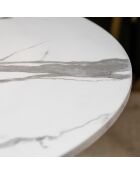 2 Tables basses effet marbre hoxton blanches
