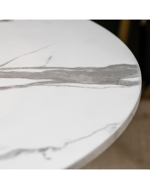 2 Tables basses effet marbre hoxton blanches