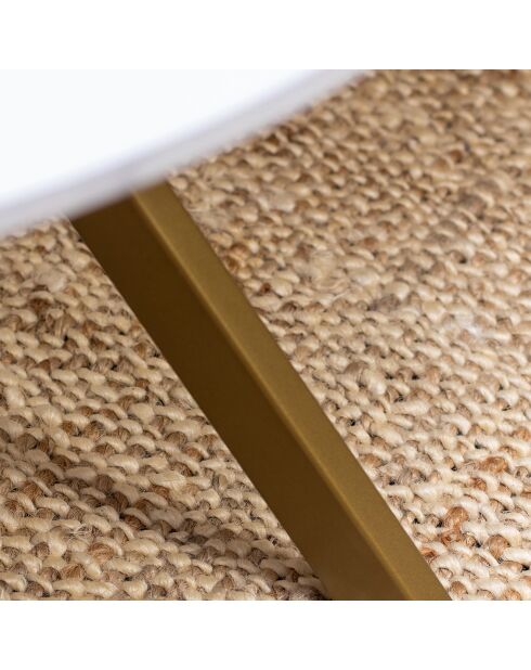 2 Tables basses effet marbre hoxton blanches