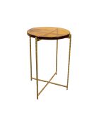 Meuble d'appoint Belli doré - 40.5xH.56 cm
