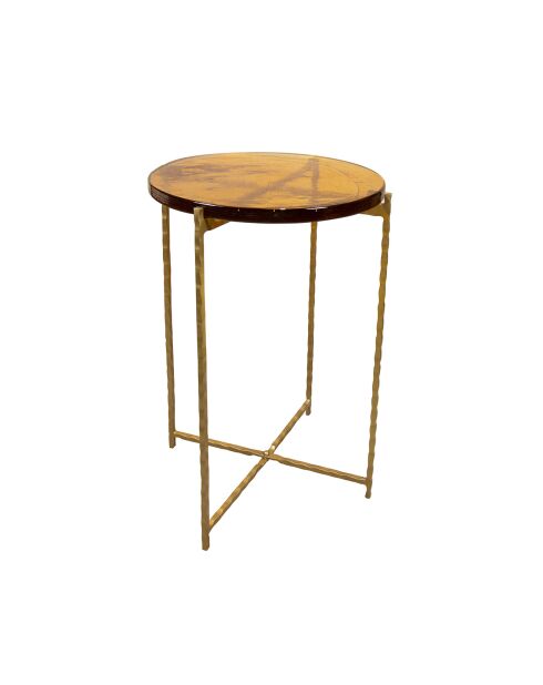 Meuble d'appoint Belli doré - 40.5xH.56 cm