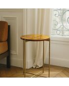 Meuble d'appoint Belli doré - 40.5xH.56 cm