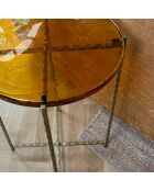 Meuble d'appoint Belli doré - 40.5xH.56 cm