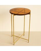 Meuble d'appoint Belli doré - 40.5xH.56 cm