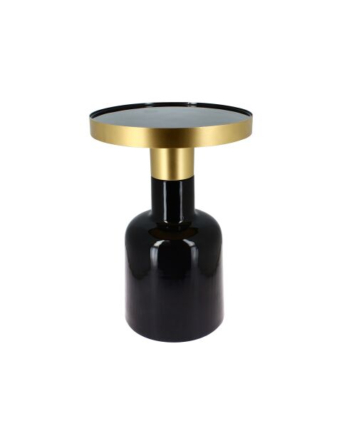 Meuble d'appoint Pamona noir/doré - 36x36x51 cm