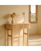 Console 2 portes Hector naturelle  - 100x35x80 cm