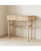 Console 2 portes Hector naturelle  - 100x35x80 cm