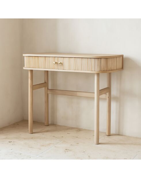 Console 2 portes Hector naturelle  - 100x35x80 cm