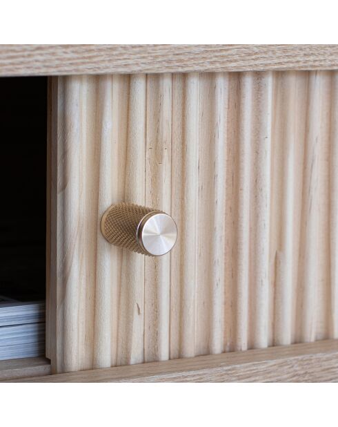 Console 2 portes Hector naturelle  - 100x35x80 cm
