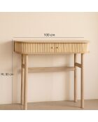 Console 2 portes Hector naturelle  - 100x35x80 cm