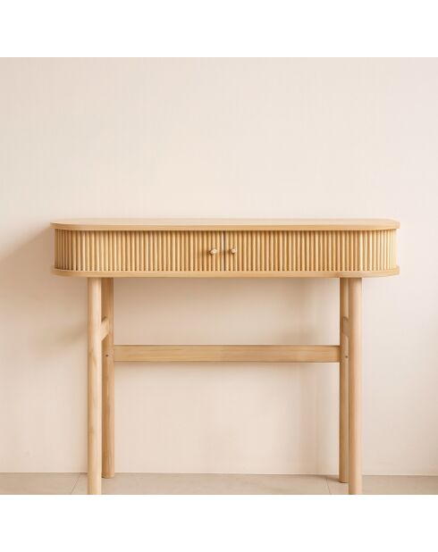 Console 2 portes Hector naturelle  - 100x35x80 cm