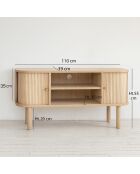 Meuble TV Hector naturel - 110x39x55 cm