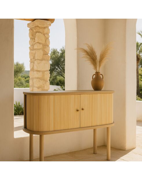 Bahut en bois de pin Hector naturel - 95x39x75 cm