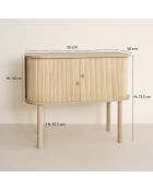 Bahut en bois de pin Hector naturel - 95x39x75 cm